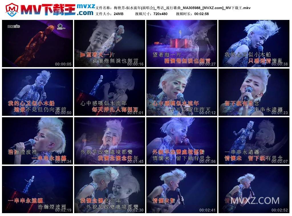梅艳芳-似水流年(演唱会)_粤语_流行歌曲_MA305988